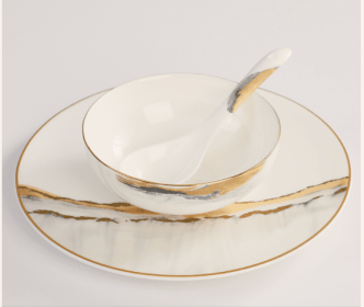 Bone China Hotel Tableware Set Chinese Style