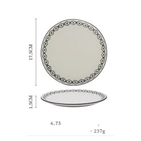 Simple Japanese Plate Matte Round Pasta