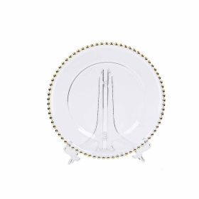 Creative Household Gold Bead Glass Plate
