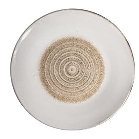 Threaded 10.5inch Japanese Retro Style Dining Room Flat Plate