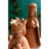 Set Of Three Terracotta Kings Bearing Gift