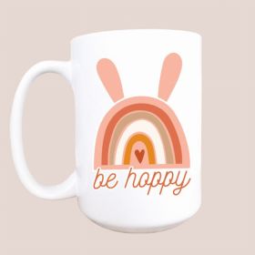Be hoppy spring ceramic coffee mug