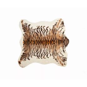 4.25" x 5" Tiger Faux Hide Rug