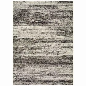 3'x5' Distressed Ash and Charcoal Abstract Indoor Area Rug