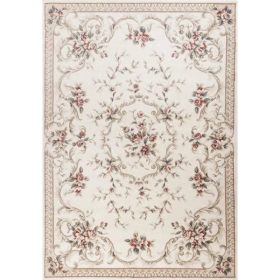 3'x5' Polypropylene Ivory Area Rug