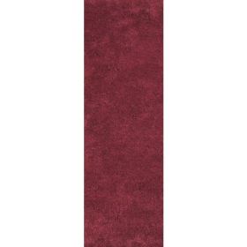 2' x 7' Runner Polyester Red Area Rug