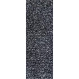 2' x 7' Runner Polyester Black Heather Area Rug