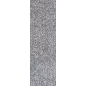 2' x 7' Runner Polyester Grey Heather Area Rug