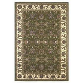 2' x 8' Green or Ivory Traditional Runner Rug