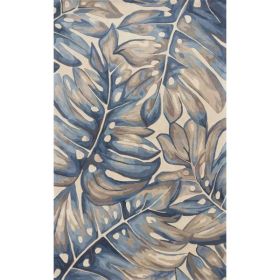 30" x 50" Wool Blue Area Rug
