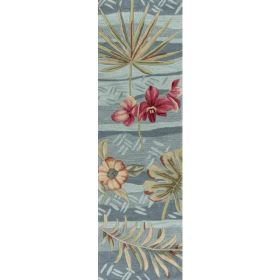 2' x 7' Runner Polyester Seafoam Area Rug