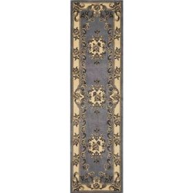 2' x 8' Slate Blue Medallion Runner Rug