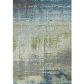 3'x5' Polypropylene Blue or Green Area Rug