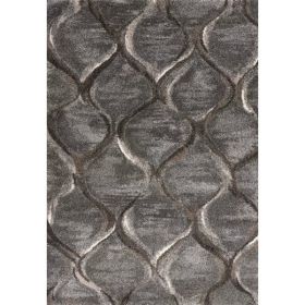 3'x5' Charcoal Polypropylene Area Rug