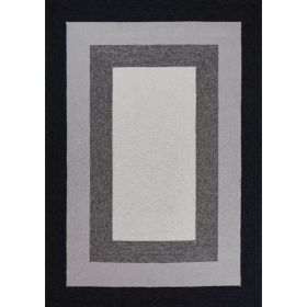 2' x 3' UV treated Polypropylene Charcoal Accent Rug