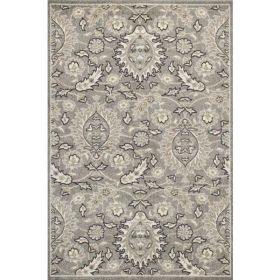 3' x 5' Grey UV Treated Polypropylene Area Rug