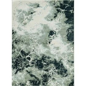3'x5' Silver Polyester Area Rug