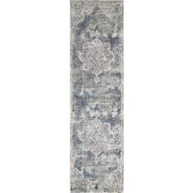2 x 7 Runner Polyester Ivory Area Rug