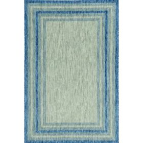 3' x 5' UV Treated Polypropylene Grey or Denim Area Rug