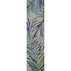 2' x 10' Runner Wool Grey or  Blue Area Rug