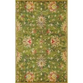 3' x 5' Wool Emerald Green Area Rug