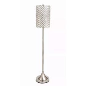 Metal Floor Lamp with Crystal Bead Shade