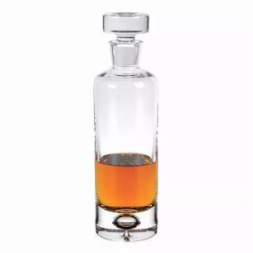 Mouth Blown European Crystal Round Decanter 28 oz