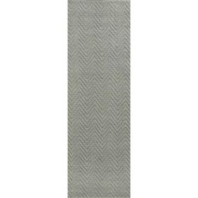 2' x 7' Grey Jute Runner Rug