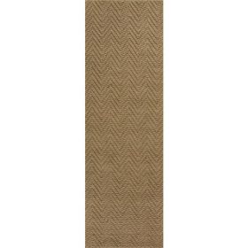 8' Natural Jute Herringbone Runner Rug
