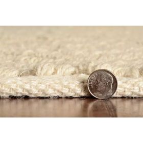 3'x5' Ivory Herringbone Jute Area Rug