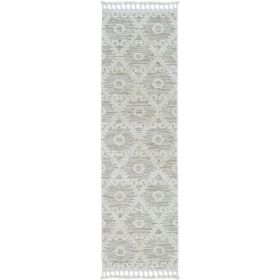39" X 59" Ivory  Beige Polyester Rug