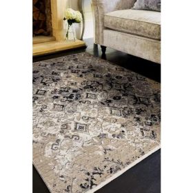 63" X 91" Ivory or Beige Polypropylene Rug