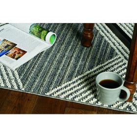 48" X 69" Grey or  Ivory  Polypropylene Rug