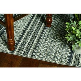 48" X 69" Grey Polypropylene Rug