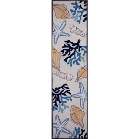 2' x 4' Ivory Polyester Area Rug