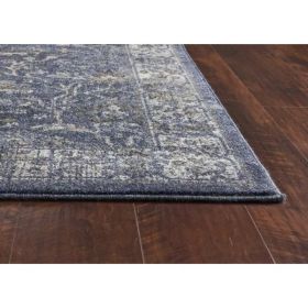 8' Denim Parisian Polypropylene Runner Rug