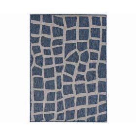 3'x5' Blue or  Grey Polypropylene Area Rug
