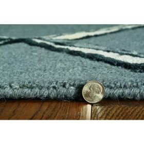 27" X 96" Charcoal or  Silver Wool or Viscose Rug