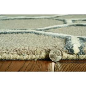27" X 96" Mocha Wool or Viscose Rug