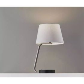 Palm Desert Brushed Steel Metal Charging Table Lamp
