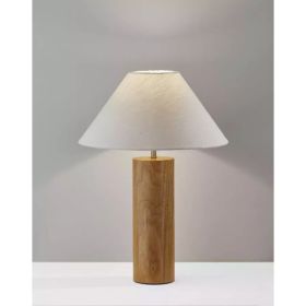 Canopy Natural Wood Block Table Lamp