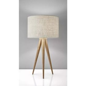Treble Natural Wood Table Lamp