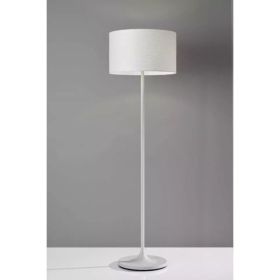 White on White Metal Floor Lamp