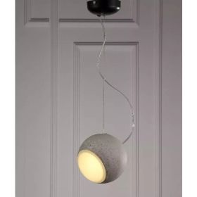 7" Round Silver Ceiling Pendant Lamp