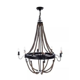35.5" x 35.5" x 47" 8 Bulbs, Large, Rope - Pendant Lamp