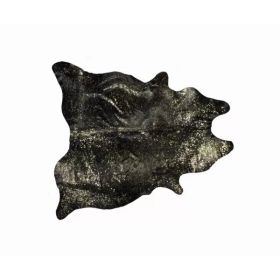 72" x 84" Chocolate and Gold Cowhide - Area Rug