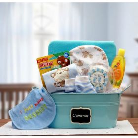New Baby Gift Baskets (Color: Pink, Material: Cotton, Country of Manufacture: United States)