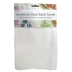 American Flour Sack Towel by Craft Basics (Pack of 10) (Color: White, Material: Polyester, Country of Manufacture: United States)