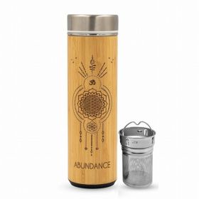 ABUNDANCE Bamboo Tumbler (Material: Steel, Country of Manufacture: United States)