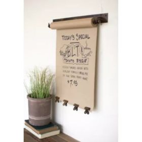 Hanging Note Roll With 4 Brass Finish Clips (Color: Brass, Material: Metal, Country of Manufacture: United States)